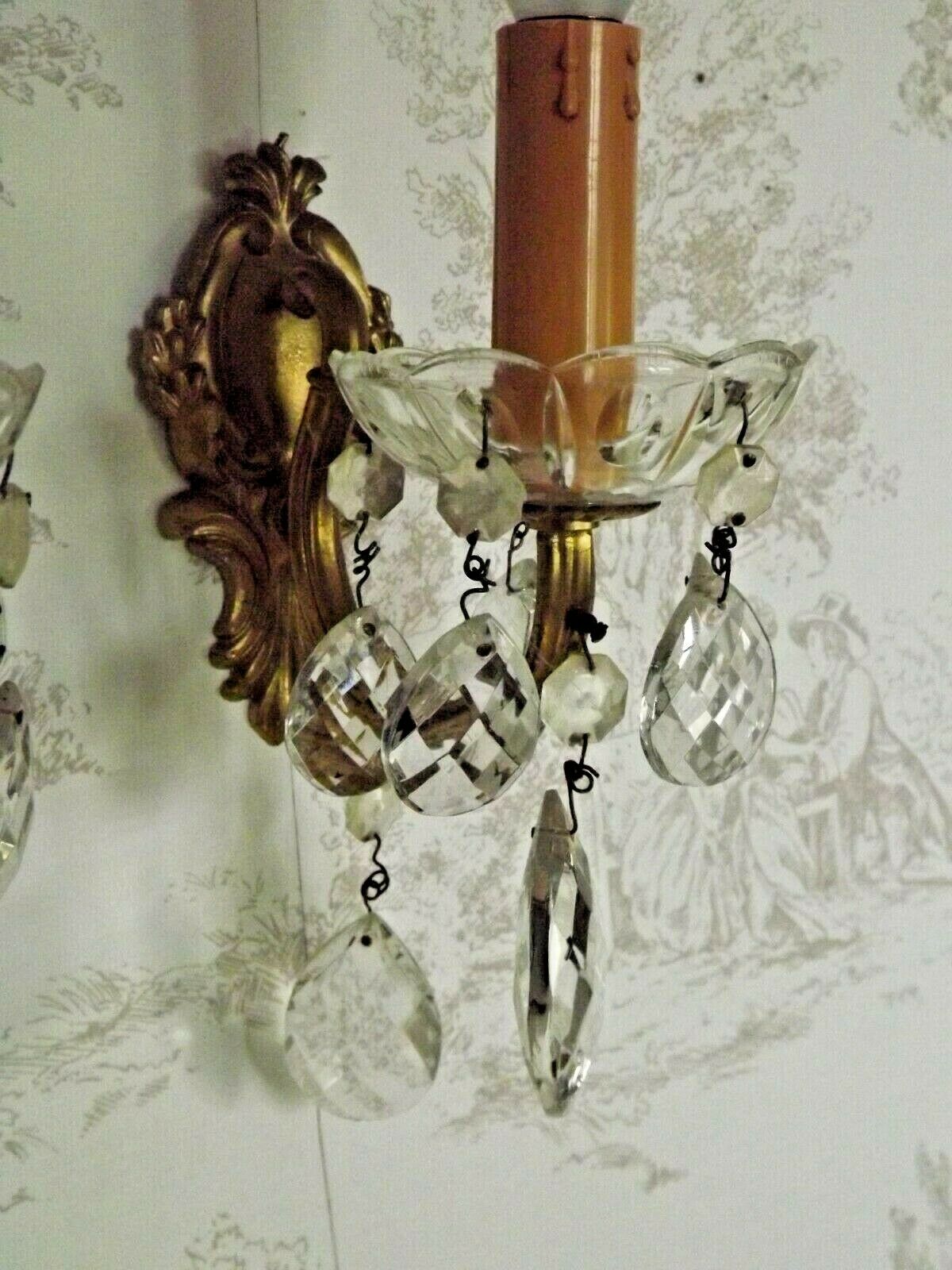 Paire d'appliques bronze