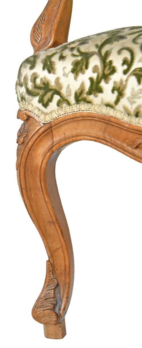 Pair of Louis XV style cabriolet armchairs