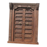 Indian door in old teak piece and patina of origin