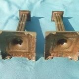 Pair of brass candlesticks, vintage
