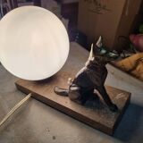 Lampe boule chien art deco, 1930