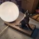 Art deco dog ball lamp, 1930