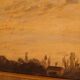 Painting table school of Barbizon France late 19th century