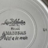 7 large antique deep plates in Sarreguemines earthenware