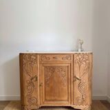Art Deco oak sideboard with mirror (removable)