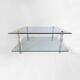 Table basse en lucite et verre, style moderniste, années 1970