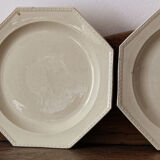 Set of 6 plates in Chantilly faience