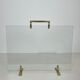 Glass and brass fire screen