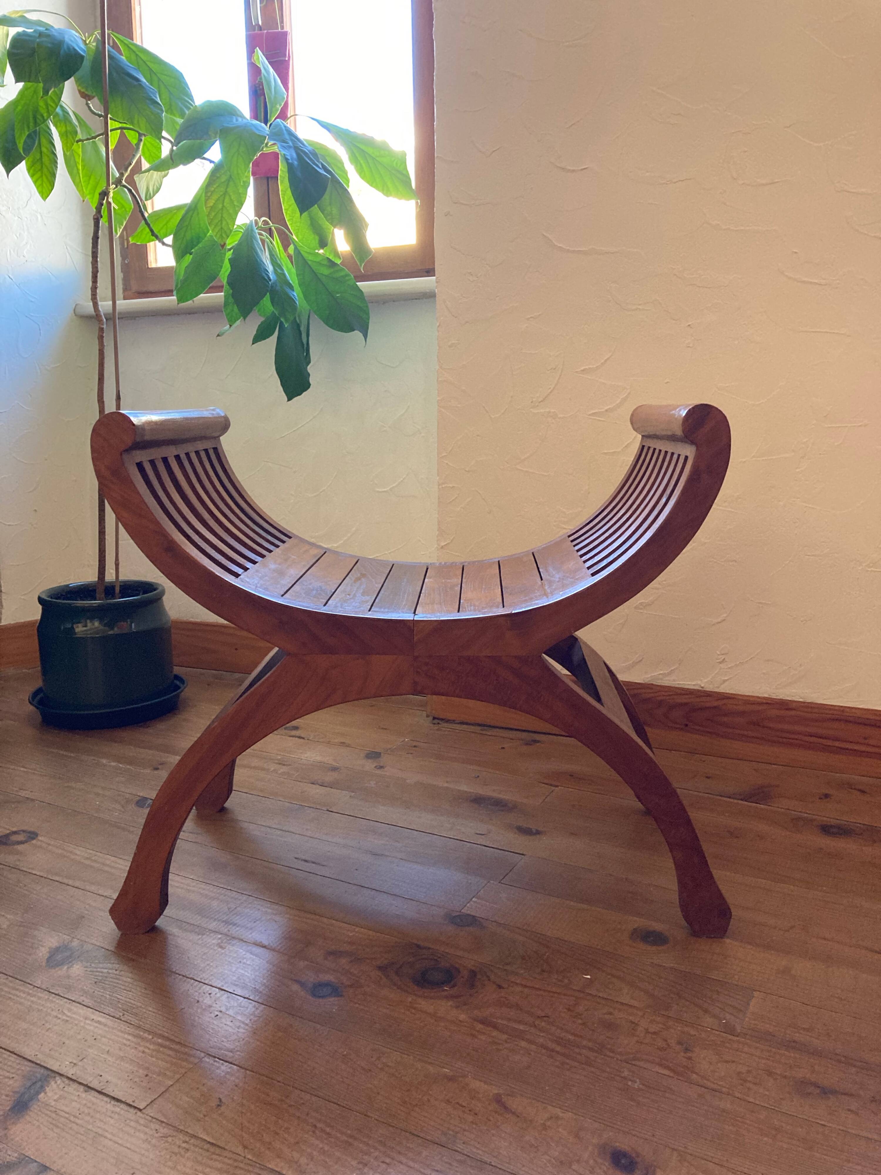 Curule or Dagobert teak seat