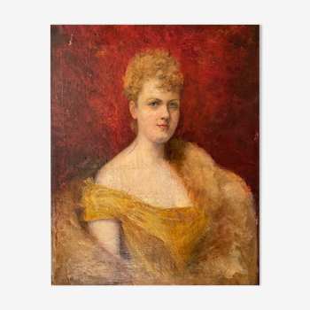 Portrait of an elegant circa 1900