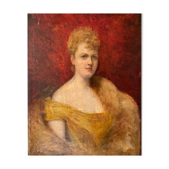 Portrait of an elegant circa 1900