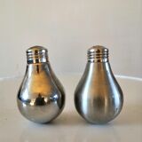 Salt and pepper maker "bidibule" in metal design 70s - 80s