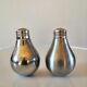 Salt and pepper maker "bidibule" in metal design 70s - 80s