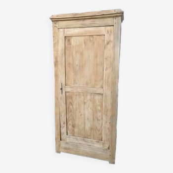 One door natural wood wardrobe