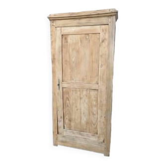 One door natural wood wardrobe