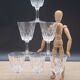 Set of 6 chiseled ribbed glasses