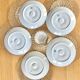 5 oyster plates Pillivuyt white porcelain