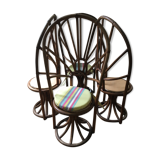 4 bamboo chairs