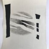 Albin TSAUT, Untitled, 1998. Mixed technique in black signed on the back