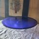 Cobalt Blue Glass Footed Pie Dish