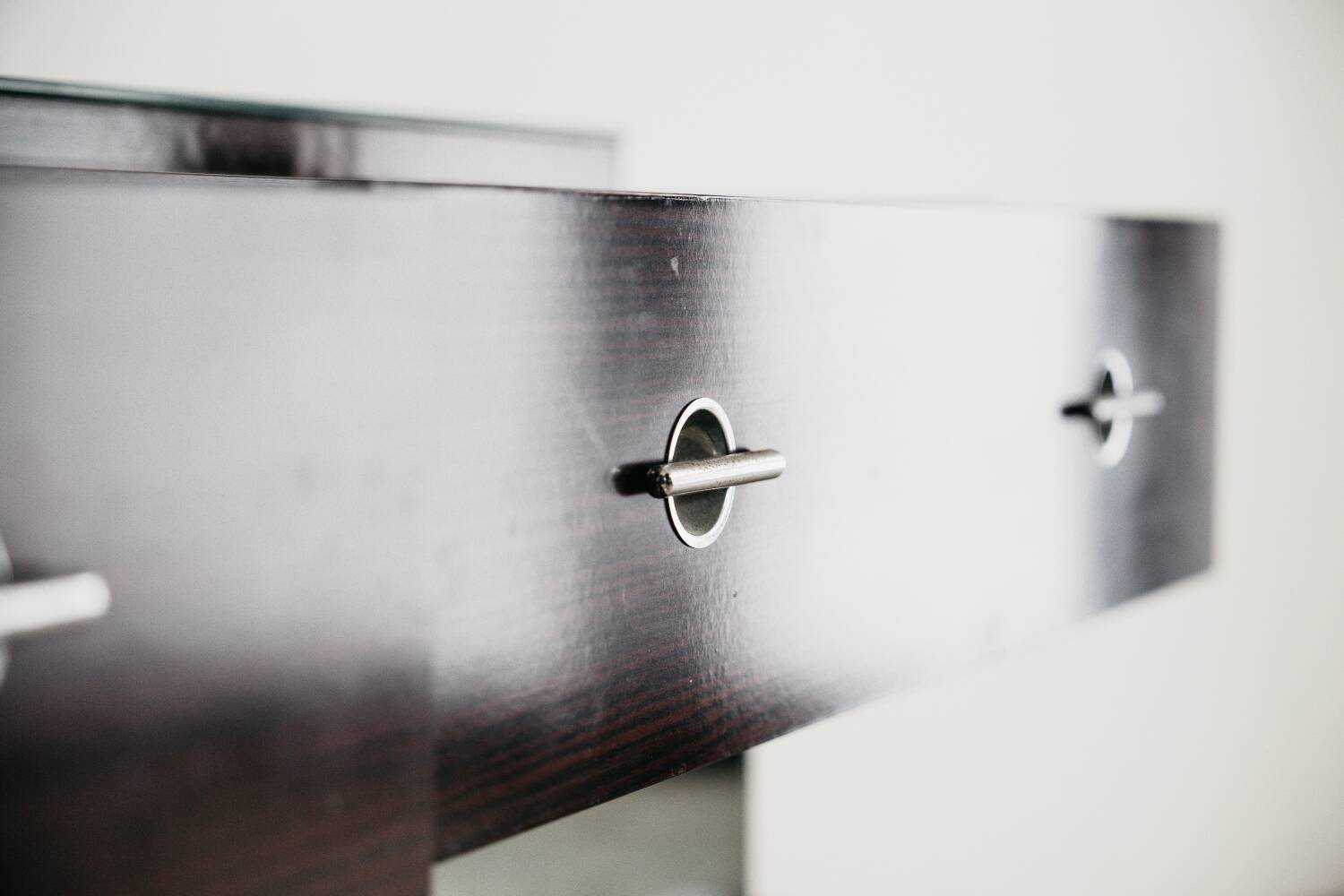 Comò Cassettiera In Ebano Macassar E Specchio Cubic Design Modern 70