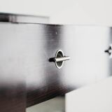 Comò Cassettiera In Ebano Macassar E Specchio Cubic Design Modern 70