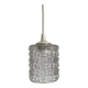 Small cylindrical molded glass pendant light