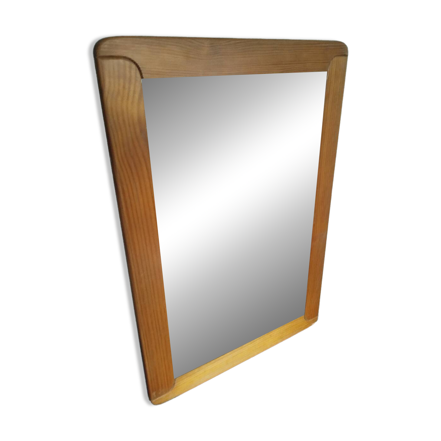 Miroir scandinave vintage en pin