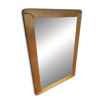 Vintage Scandinavian pine mirror