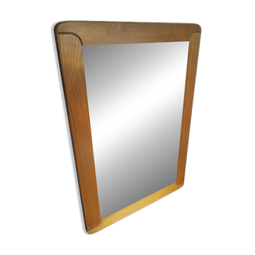 Miroir scandinave vintage en pin