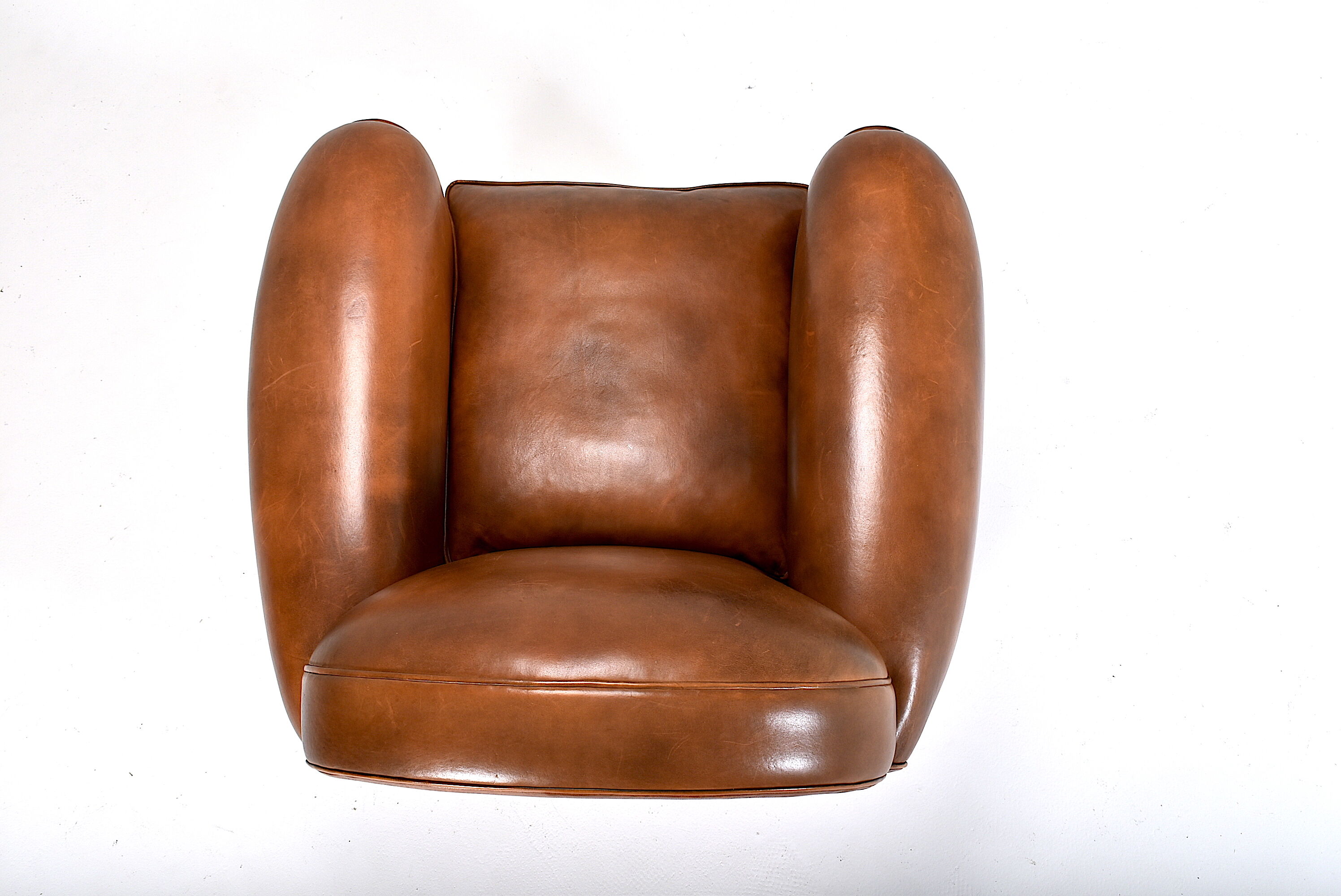 Tawny Leather Club Chair
