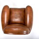 Tawny Leather Club Chair