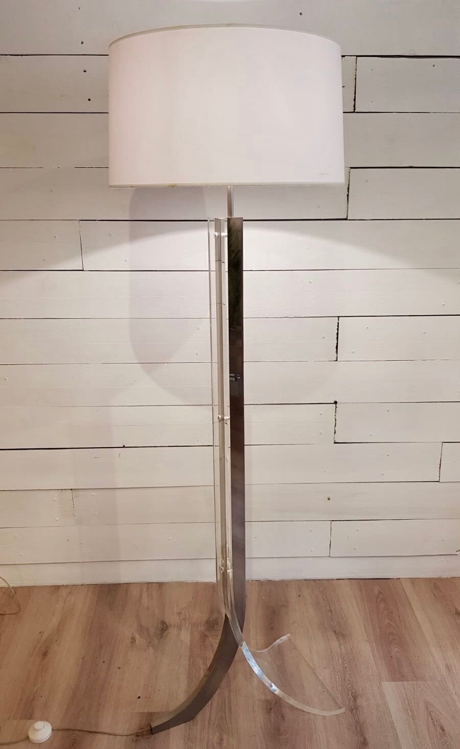 Floor lamp by Philippe Jean, plexiglass and chrome, France 1970
