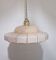 Suspension verrerie Art Déco rose marbrée