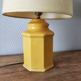 Pair of yellow ceramic lamps, 1980