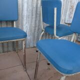 Set of 9 original Tubax chairs attributed to Willy Van Der Meeren, Belgium, 1950s