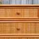 Commode Maugrion for Roche Bobois, wood and rattan, 80s
