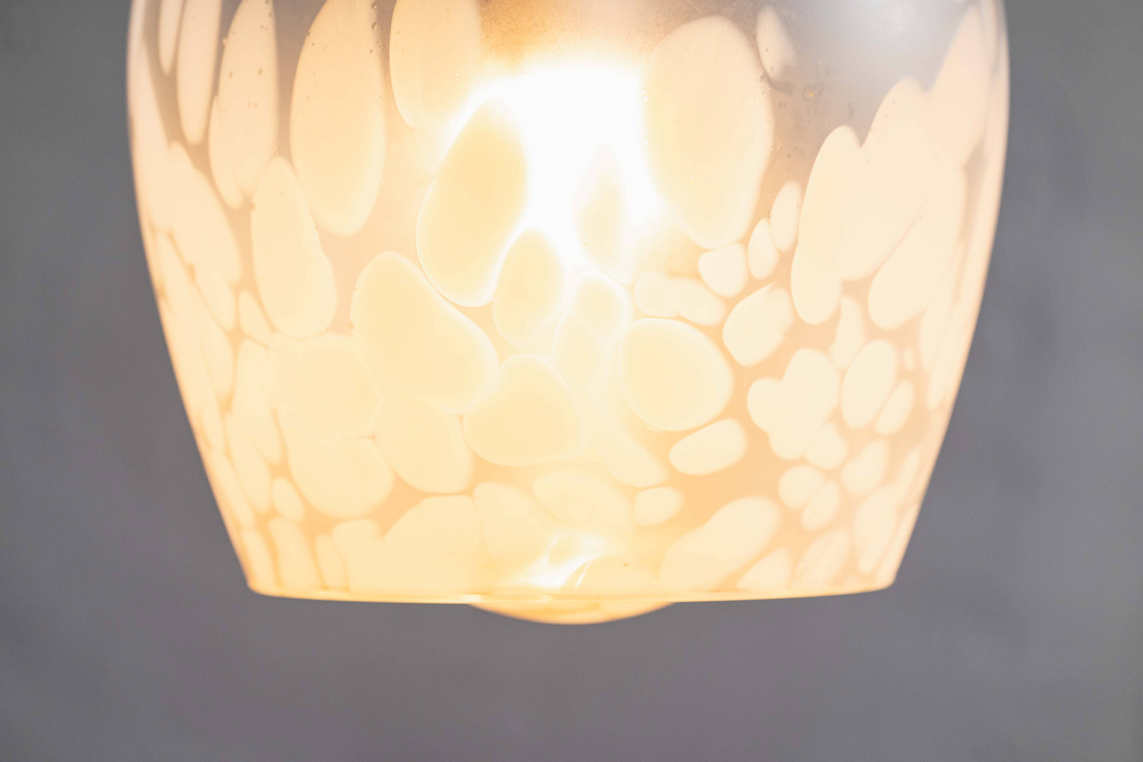 Czechoslovak Flakestone Glass Hanging Lamp, 1970s