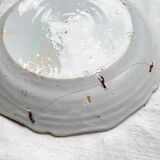 Ancienne Assiette Faïence Française XVIIIème NEVERS Petites fleurs bleues