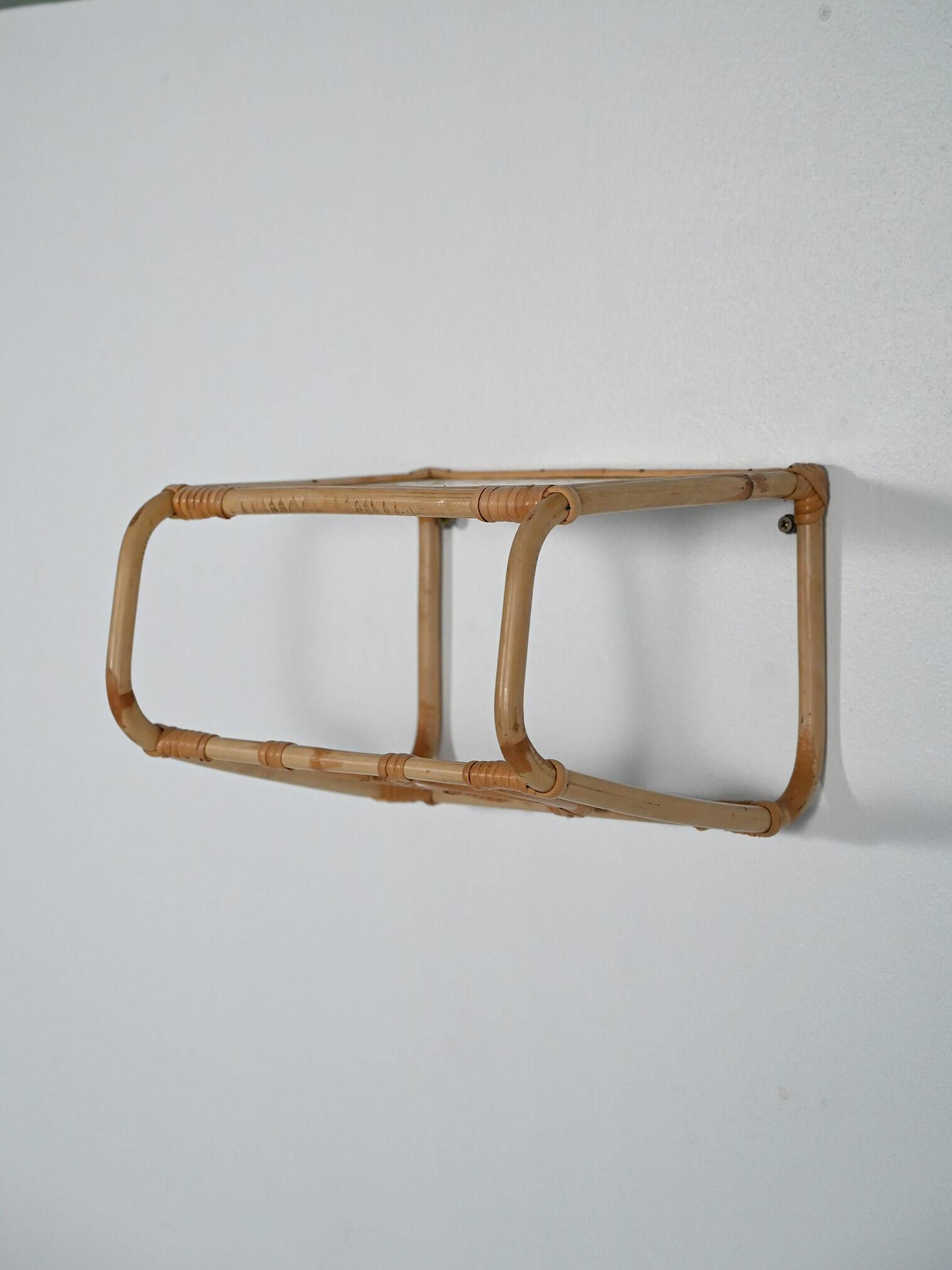 Wall-Mounted Bamboo Nightstand, 1960s