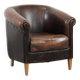 Characterful club armchair made of sheepskin with a beautiful patina