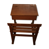 School desk and bench