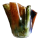 Multicolored blown glass "handkerchief" vase