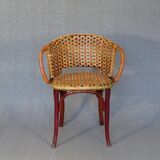 Fischel wicker terrace armchair 1930, N°415/F