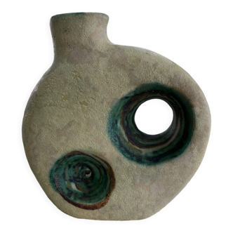 Space Age Ceramic Vase with Holes by Nikos Dazelidis