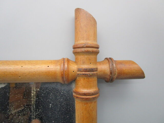 Antique bamboo mirror 37x43cm