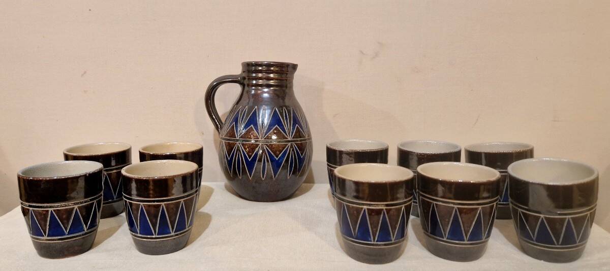 Ceramic cider/beer service - Art Deco - Zoller