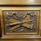 Renaissance library in solid walnut around 1850