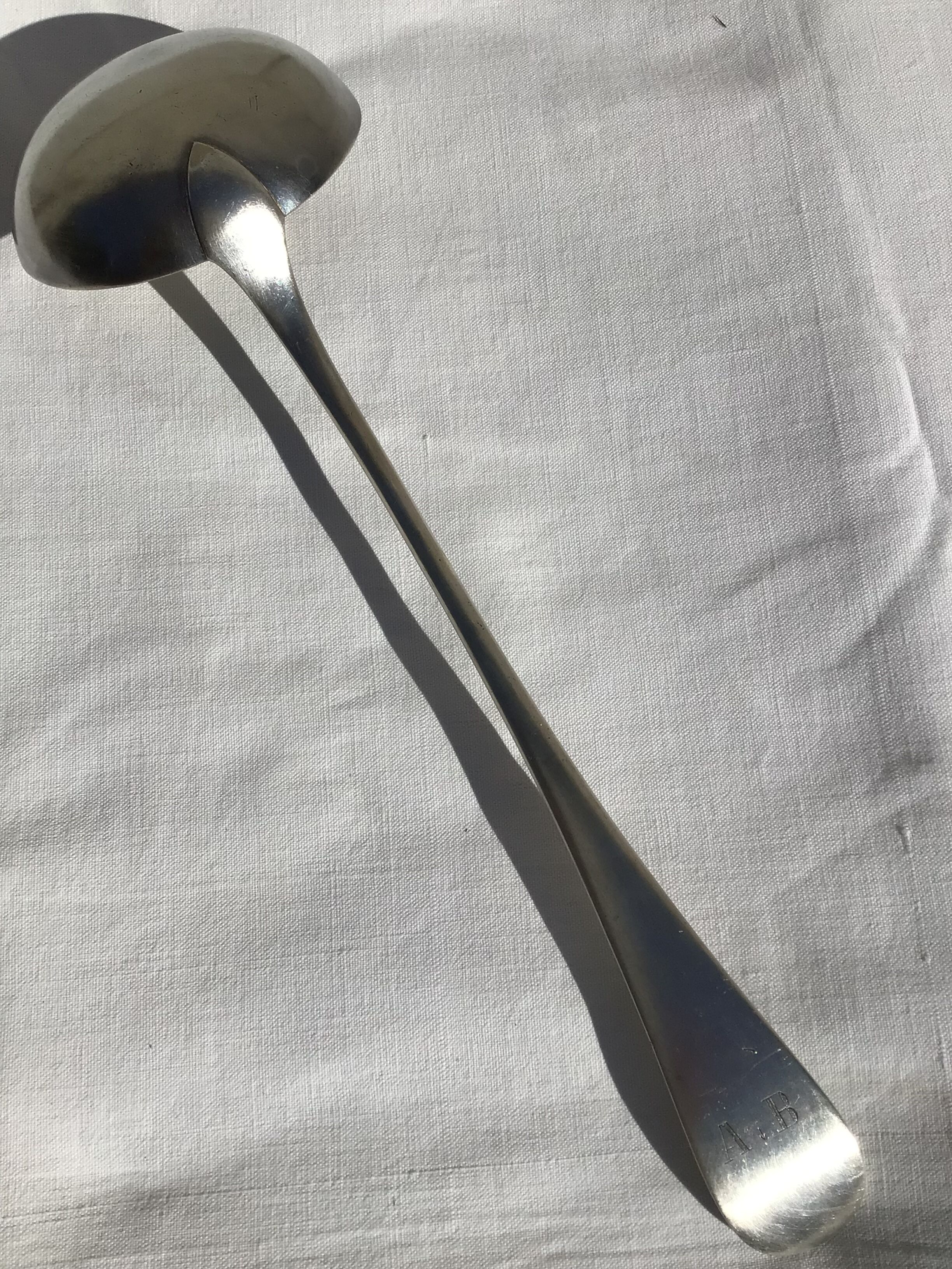 Louche Christofle monogram AB silver-plated antique