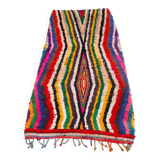 Boucherouite vintage Moroccan rug, Azilal berber area rug